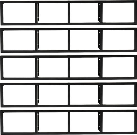 5Pcs Wall Mount Media Storage Rack 34 Inch CD DVD Organizer Metal Shelf Cube Storage Media Shelf and Video Game Organizer Black