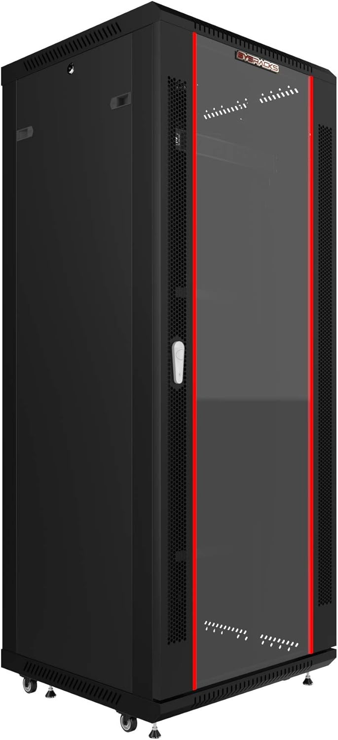 Server Rack 18U Wall Mount Server Rack Locking Wall Cabinet 19 Inch Rack Av Audio Video Rack Lockable Cabinet Network Rack with PDU - Shelf - Dust Proof Cable Entries - Fan - Wheels – Sysracks