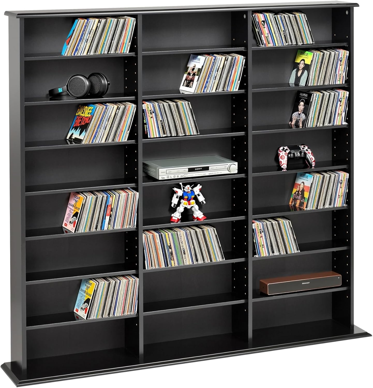Prepac Triple Width Wall Storage Cabinet, Black