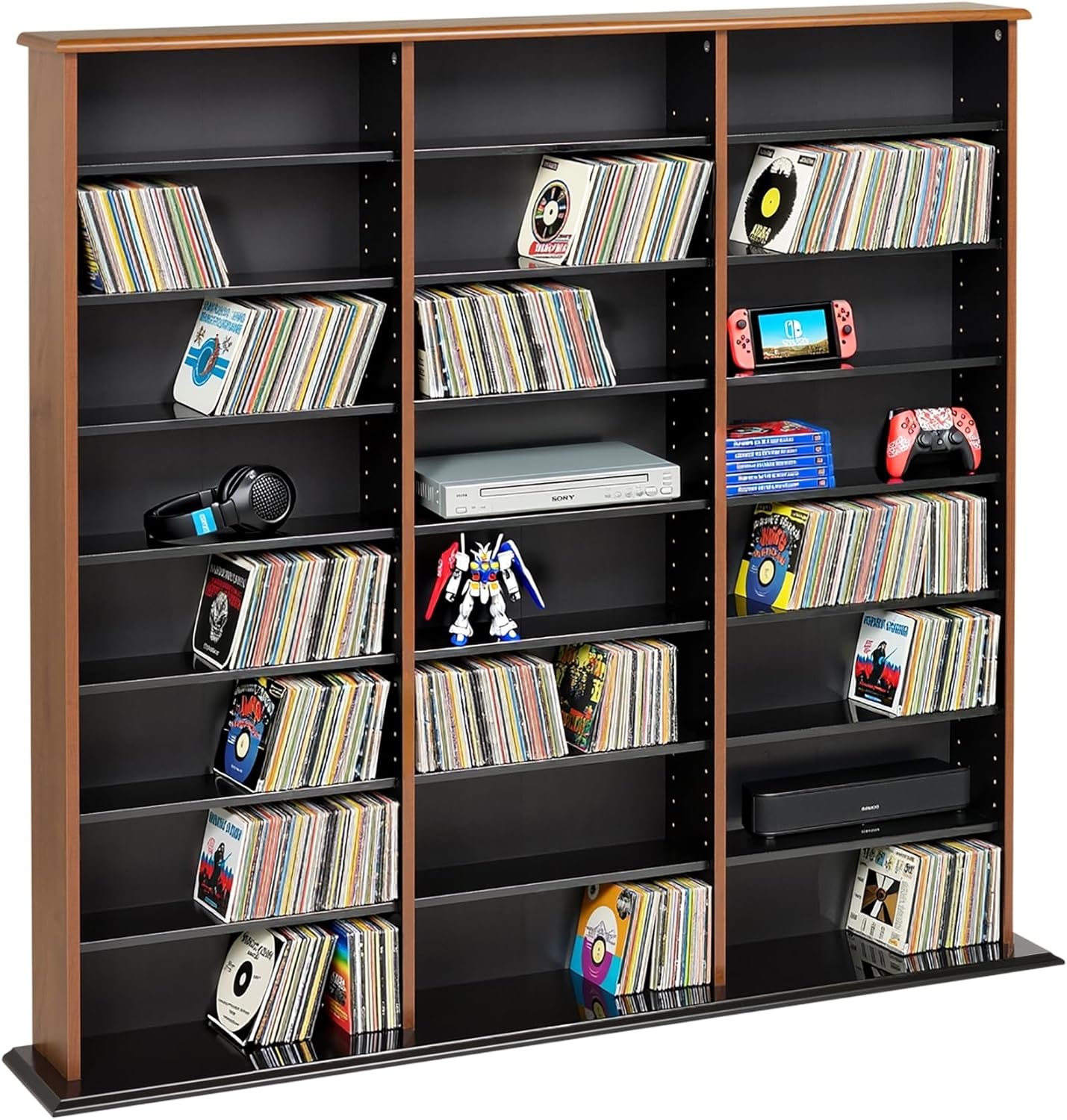 Prepac Triple Width Wall Storage Cabinet, Black