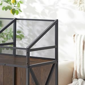 6 Grids Vinyl Record Storage Holder Rack， Wooden Record Display Table for Magazines Files Albums Books for Living Room Bedroom Patent Pending