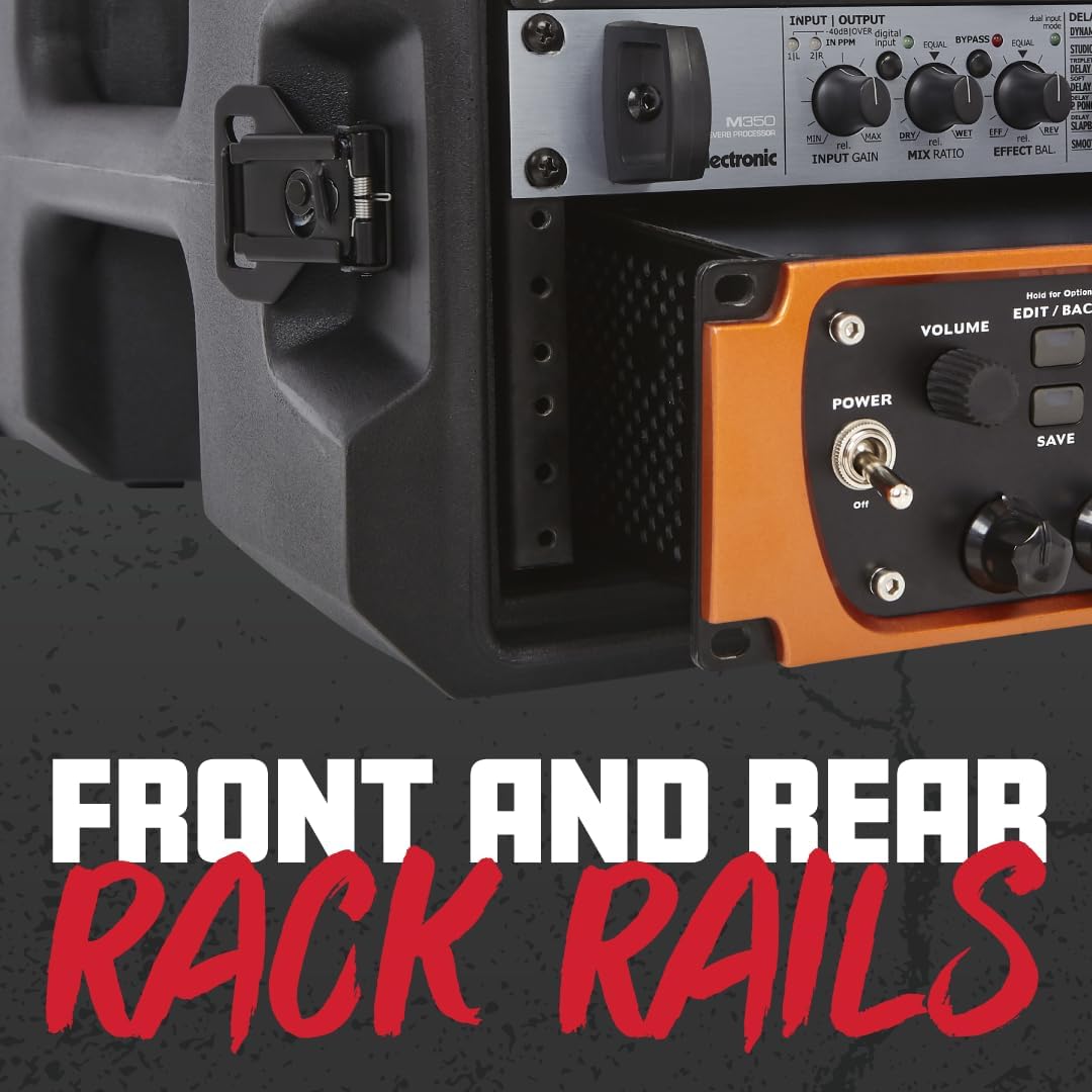 Gator Cases Pro Series 6U Rack Case with Standard 19" Depth, Roto Mold Made in USA (G-PRO-6U-19)