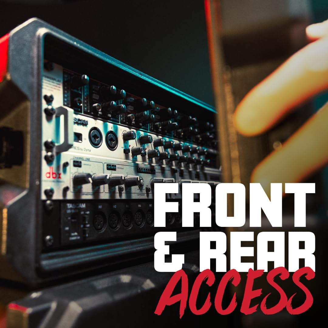 Gator Cases Pro Series 6U Rack Case with Standard 19" Depth, Roto Mold Made in USA (G-PRO-6U-19)