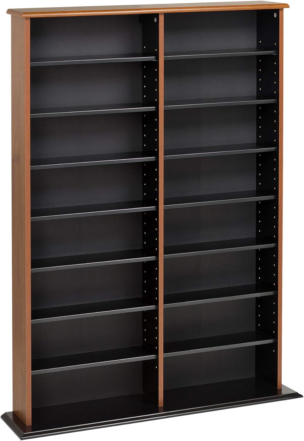 Prepac 2 Column Display Cabinet Media Storage, 38.75" Wide, Cherry