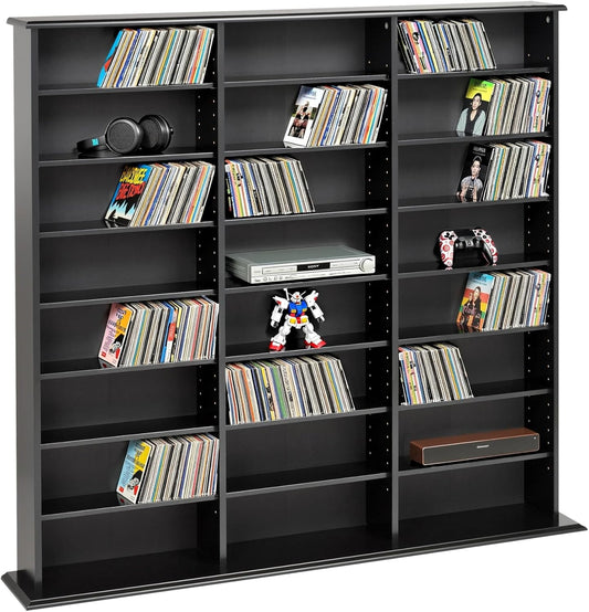 Prepac Triple Width Wall Storage Cabinet, Black