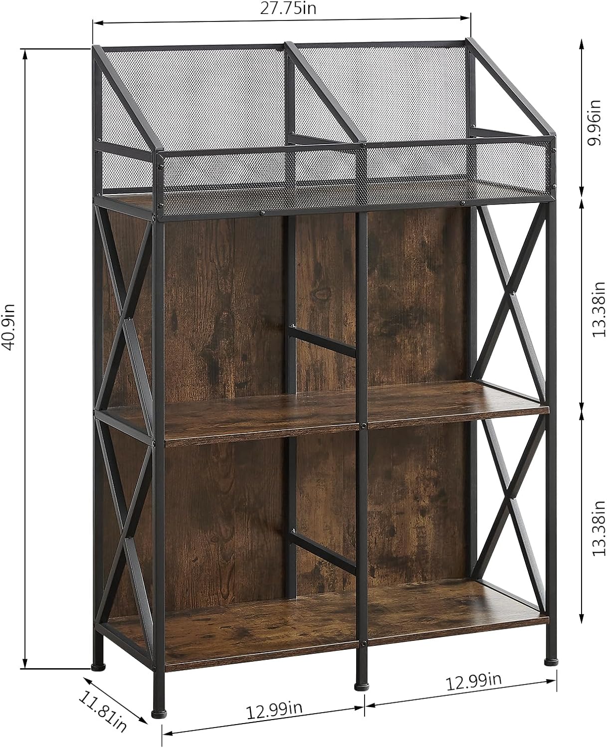 6 Grids Vinyl Record Storage Holder Rack， Wooden Record Display Table for Magazines Files Albums Books for Living Room Bedroom Patent Pending